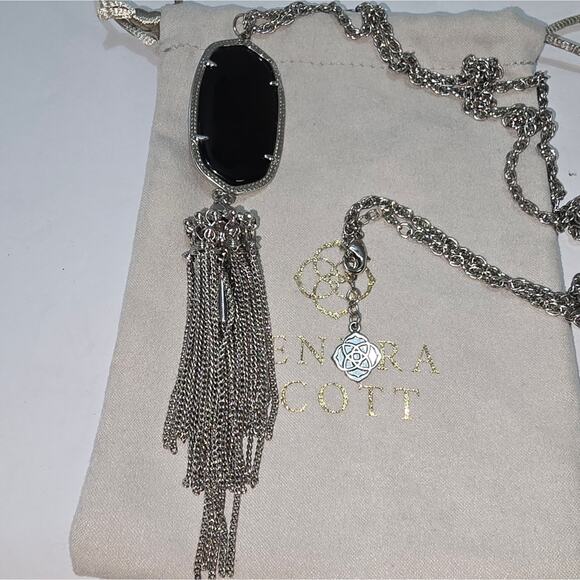 Kendra scott black and silver Rayne necklace - Picture 13 of 15